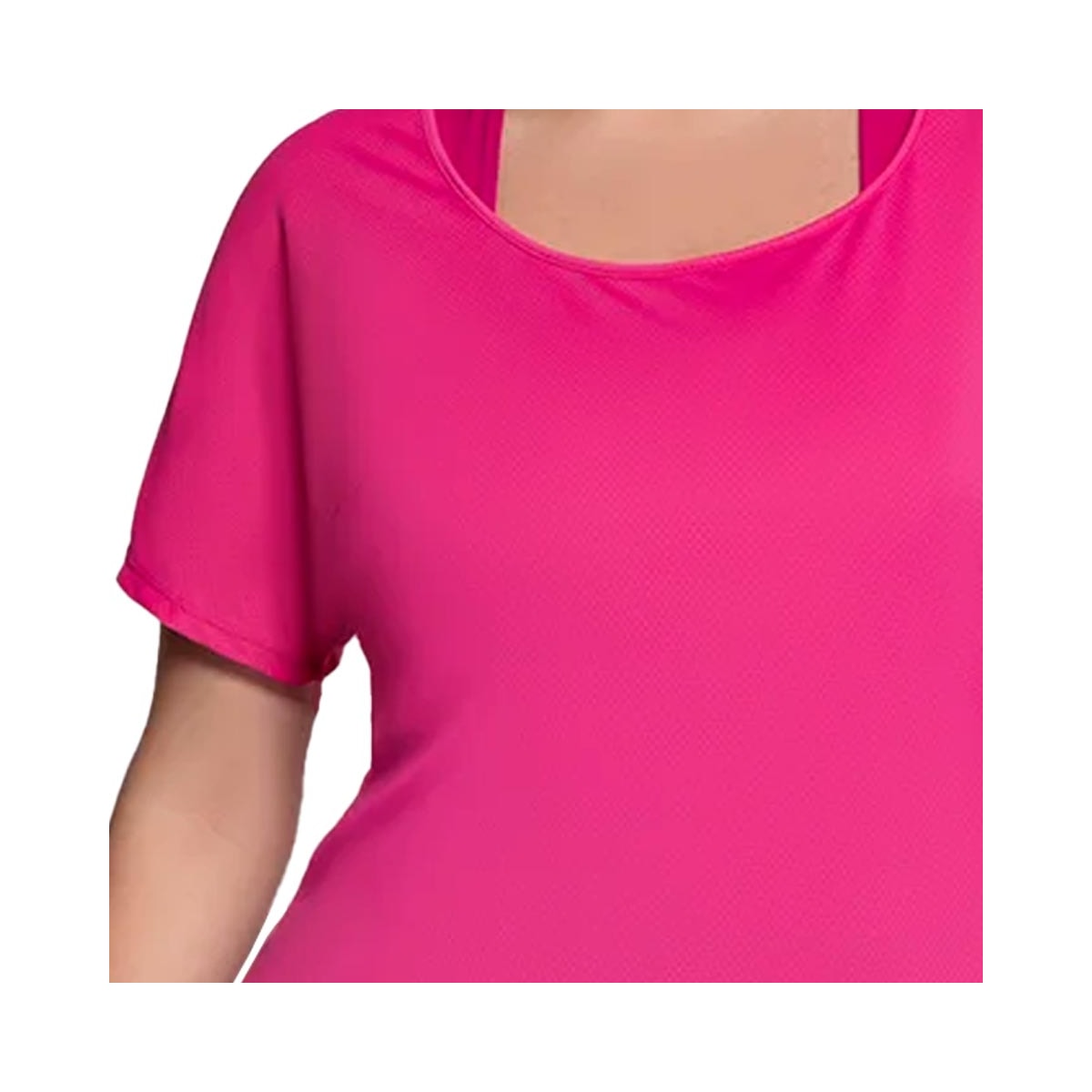 Blusa Selene Fitness Meia Manga 24965 Pink Fluor