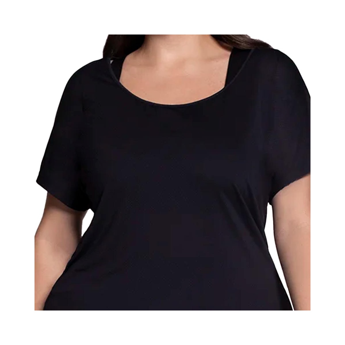 Blusa Selene Fitness Meia Manga 24965 Preto