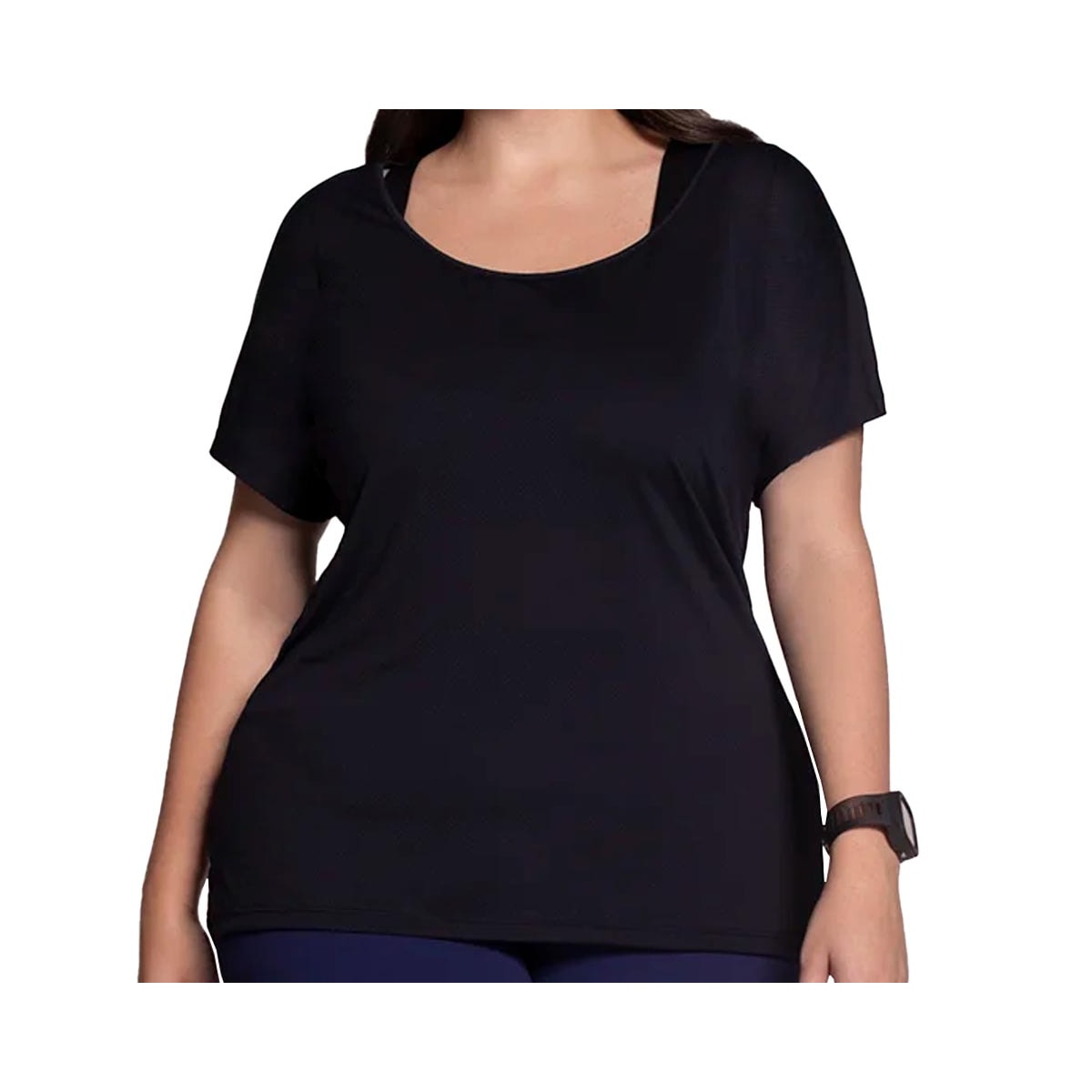 Blusa Selene Fitness Meia Manga 24965 Preto Blusa Selene Fitness Meia Manga 24965 Preto