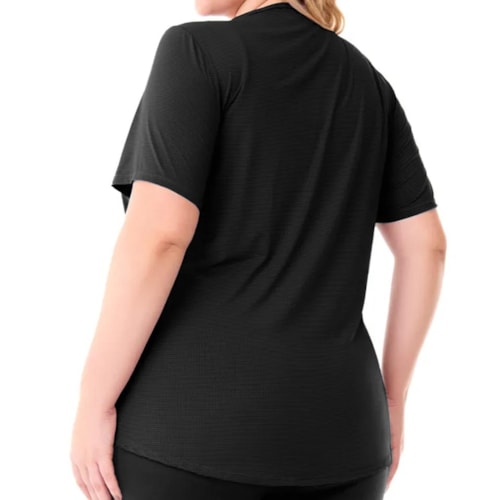 Detalhe - Blusa Zee Rucci Meia Manga Fitness Zr0501-011 Preta