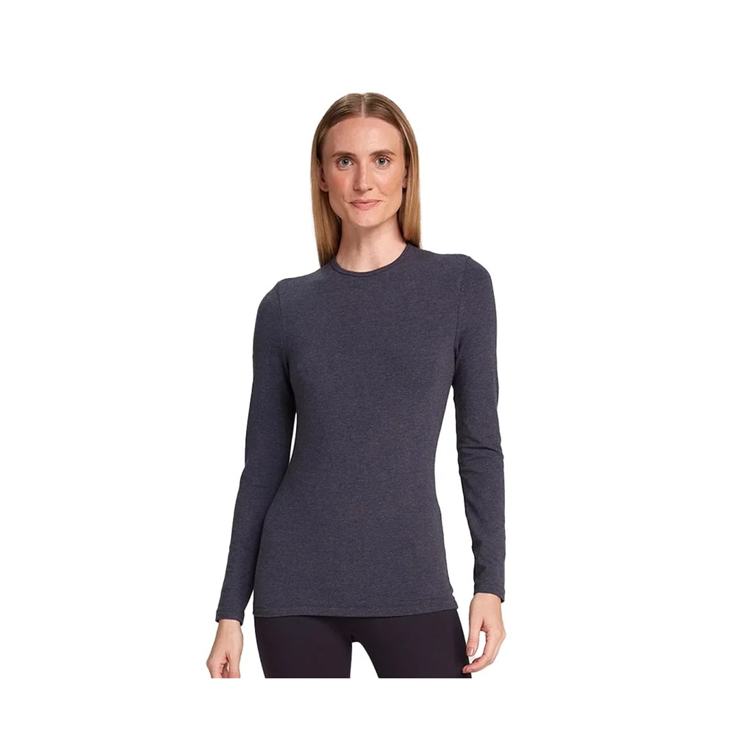 Blusinha Hering Feminina Manga Longa 02Qy Chumbo