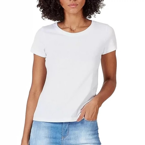 Blusinha Hering Feminina Meia Manga 0241 Branco