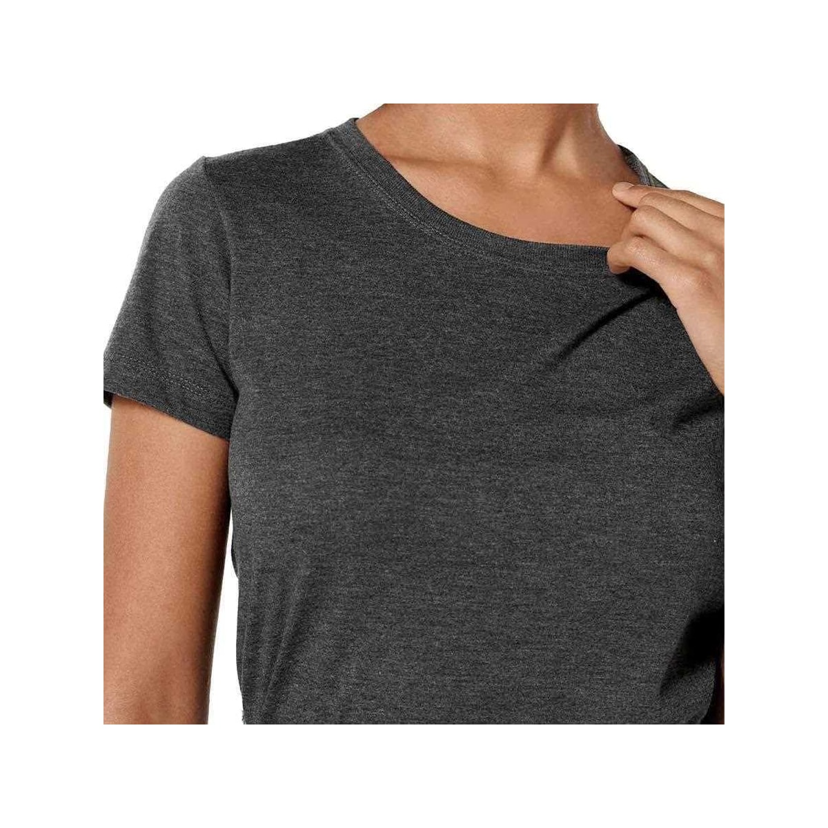 Blusinha Hering Feminina Meia Manga 0241 Mescla Chumbo
