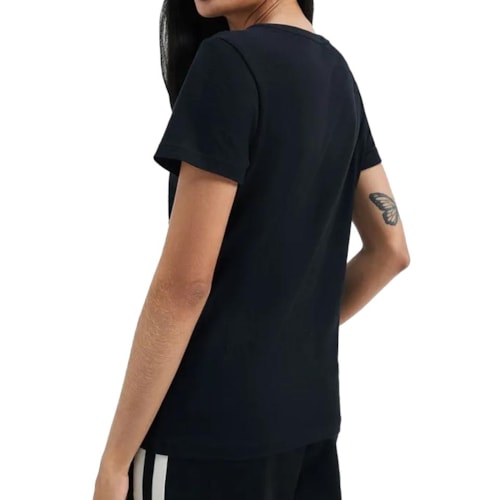 Detalhe - Blusinha Hering Feminina Meia Manga 0241 Preto
