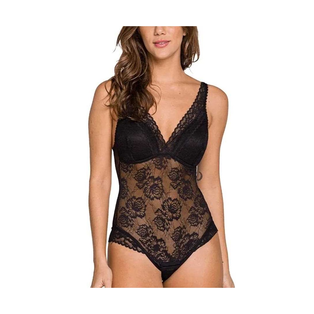 Body Liebe Sem Laise C/Renda Lovely 506629 Preto