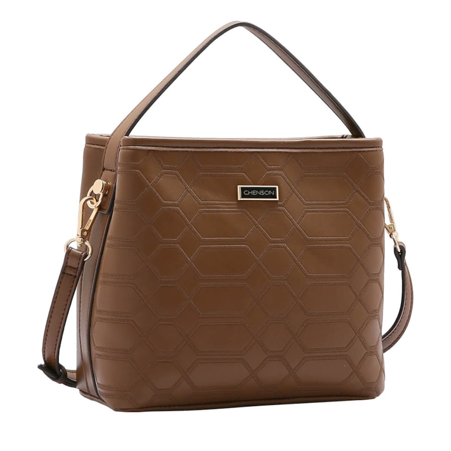 Bolsa Chenson de Poliuretano Tiracolo 3484621 Cafe Bolsa Chenson de Poliuretano Tiracolo 3484621 Cafe