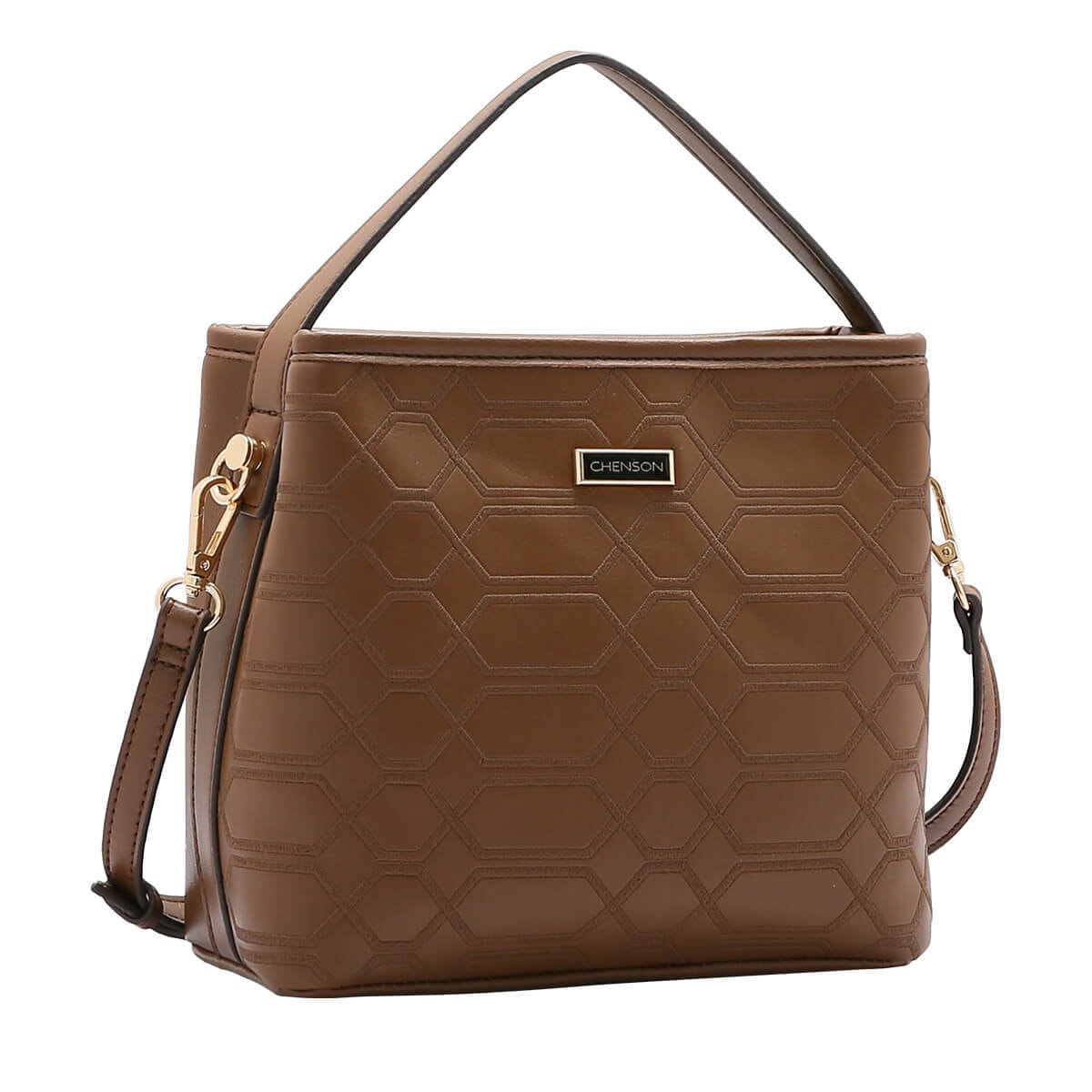 Bolsa Chenson de Poliuretano Tiracolo 3484621 Cafe Bolsa Chenson de Poliuretano Tiracolo 3484621 Cafe