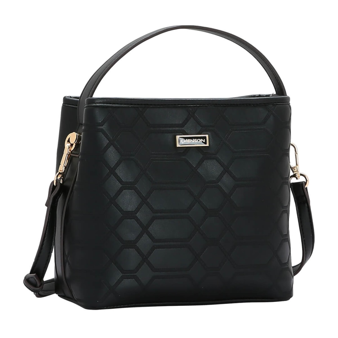 Bolsa Chenson de Poliuretano Tiracolo 3484621 Preto Bolsa Chenson de Poliuretano Tiracolo 3484621 Preto