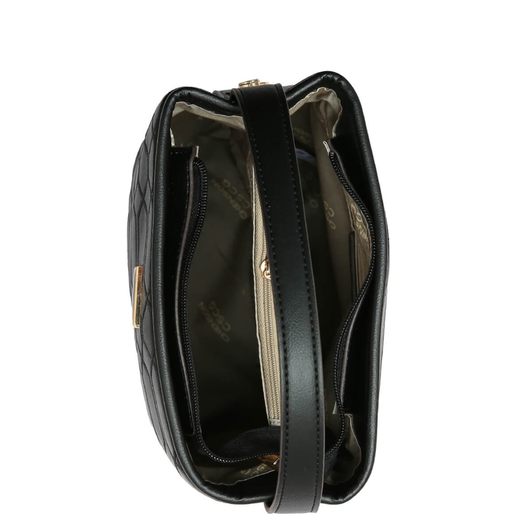 Bolsa Chenson de Poliuretano Tiracolo 3484621 Preto