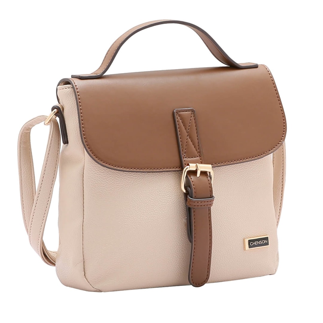 Bolsa Chenson De Poliuretano Tiracolo 3484634 Bege