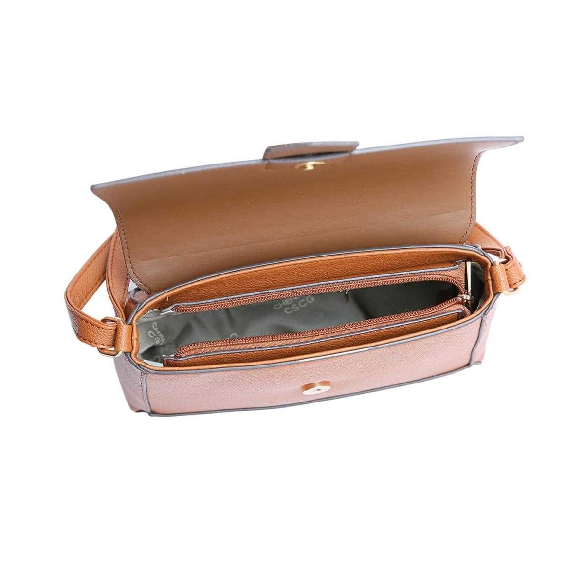 Bolsa Chenson De Poliuretano Tiracolo 3484636 Bege