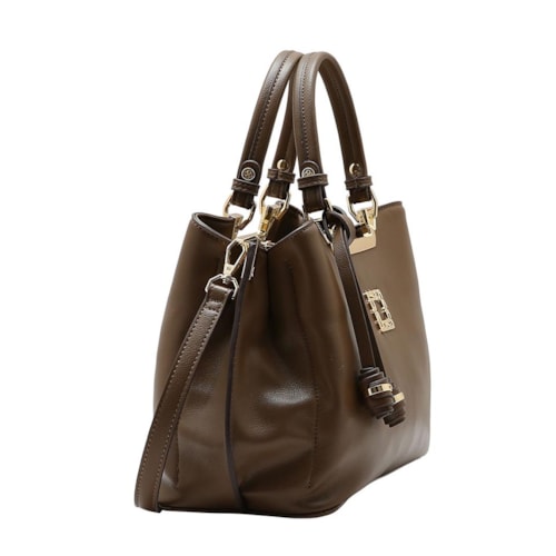 Detalhe - Bolsa Chenson Feminina De Poliuretano 85852 Cafe