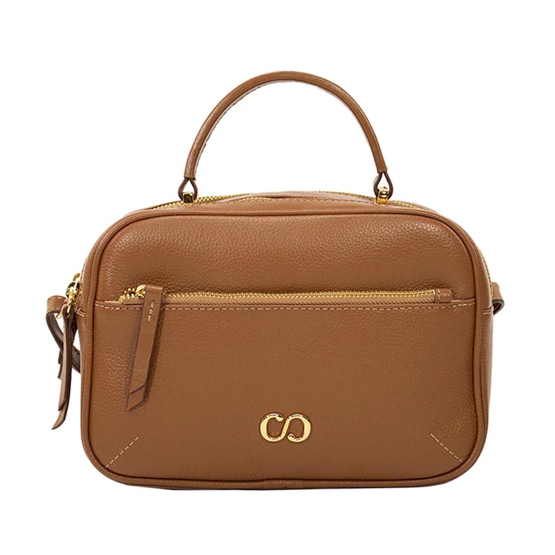 Bolsa Classe Camera Bag De Couro 3310 Nocciola