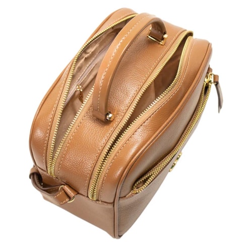 Detalhe - Bolsa Classe Camera Bag De Couro 3310 Nocciola