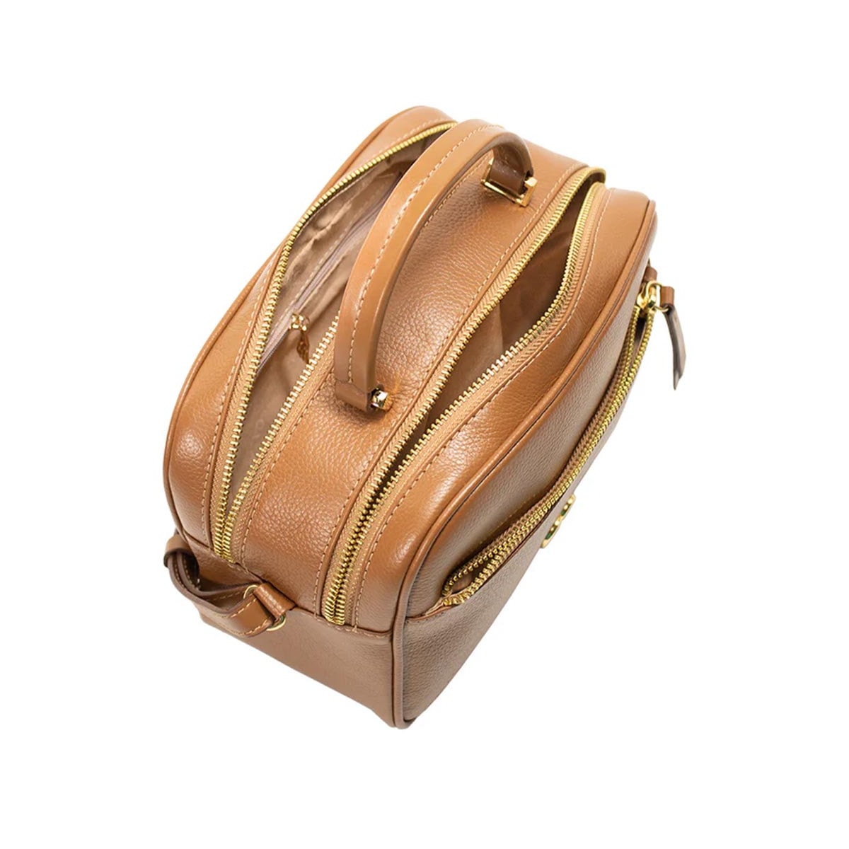 Bolsa Classe Camera Bag De Couro 3310 Nocciola