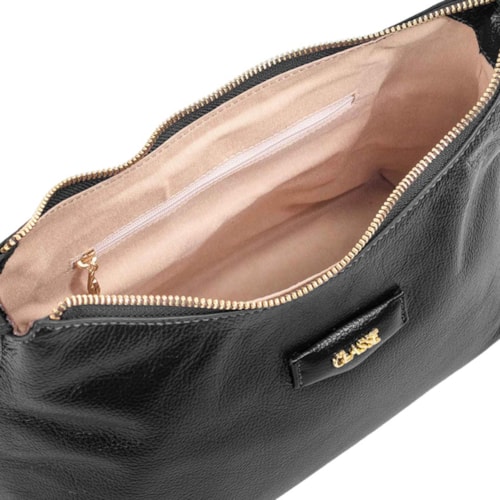 Detalhe - Bolsa Classe Couro 3577 Preto