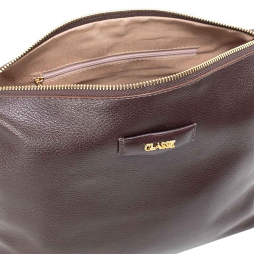 Detalhe - Bolsa Classe Couro 3578 Chocolate