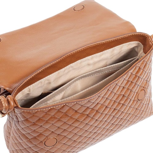 Detalhe - Bolsa Classe Couro Tressê 3434 Tramado