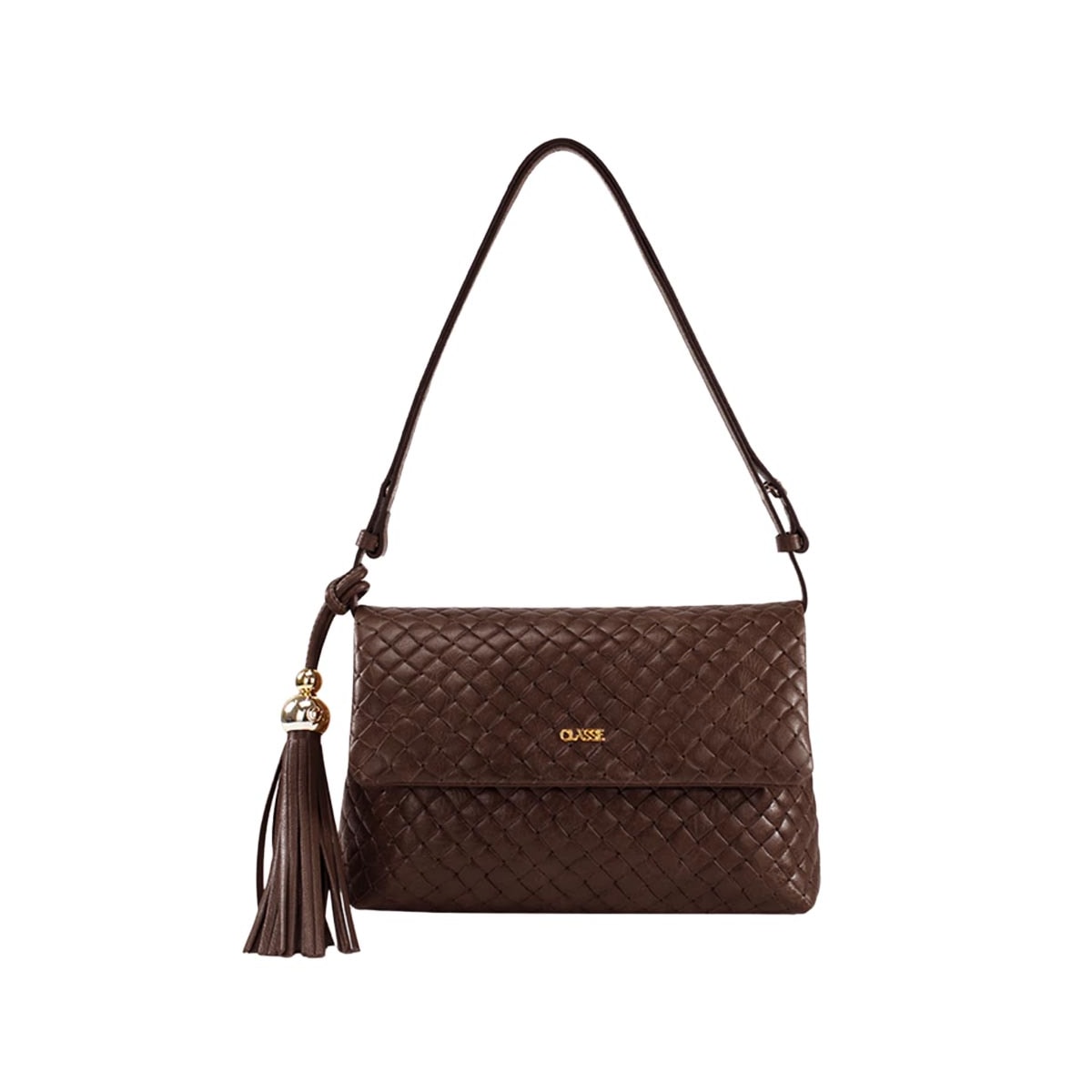 Bolsa Classe Couro Tressê 3434 Tramado