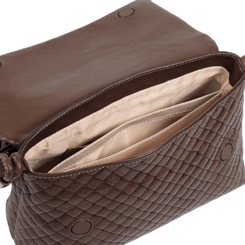 Detalhe - Bolsa Classe Couro Tressê 3434 Tramado