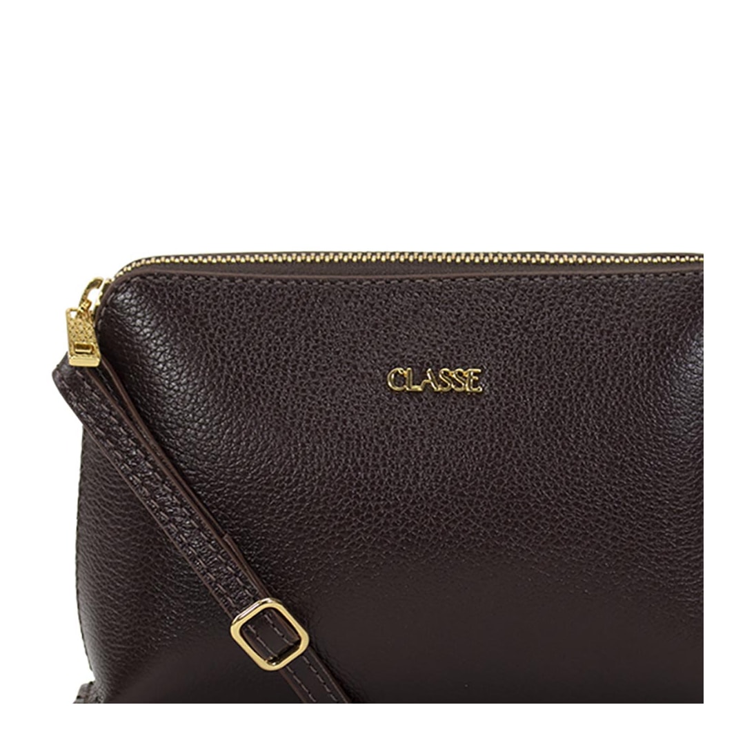 Bolsa Classe Croosbody De Couro 2136 Chocolate Bolsa Classe Croosbody De Couro 2136 Chocolate
