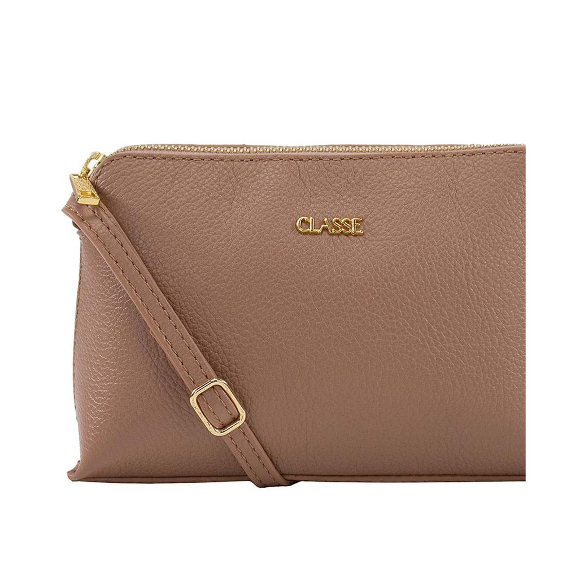 Bolsa Classe Croosbody De Couro 2136 Mocacchino