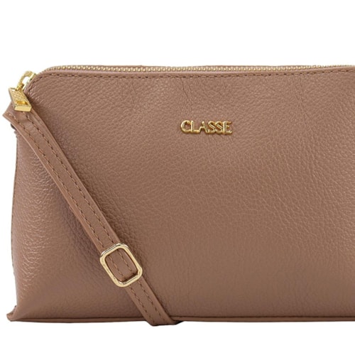 Detalhe - Bolsa Classe Croosbody De Couro 2136 Mocacchino