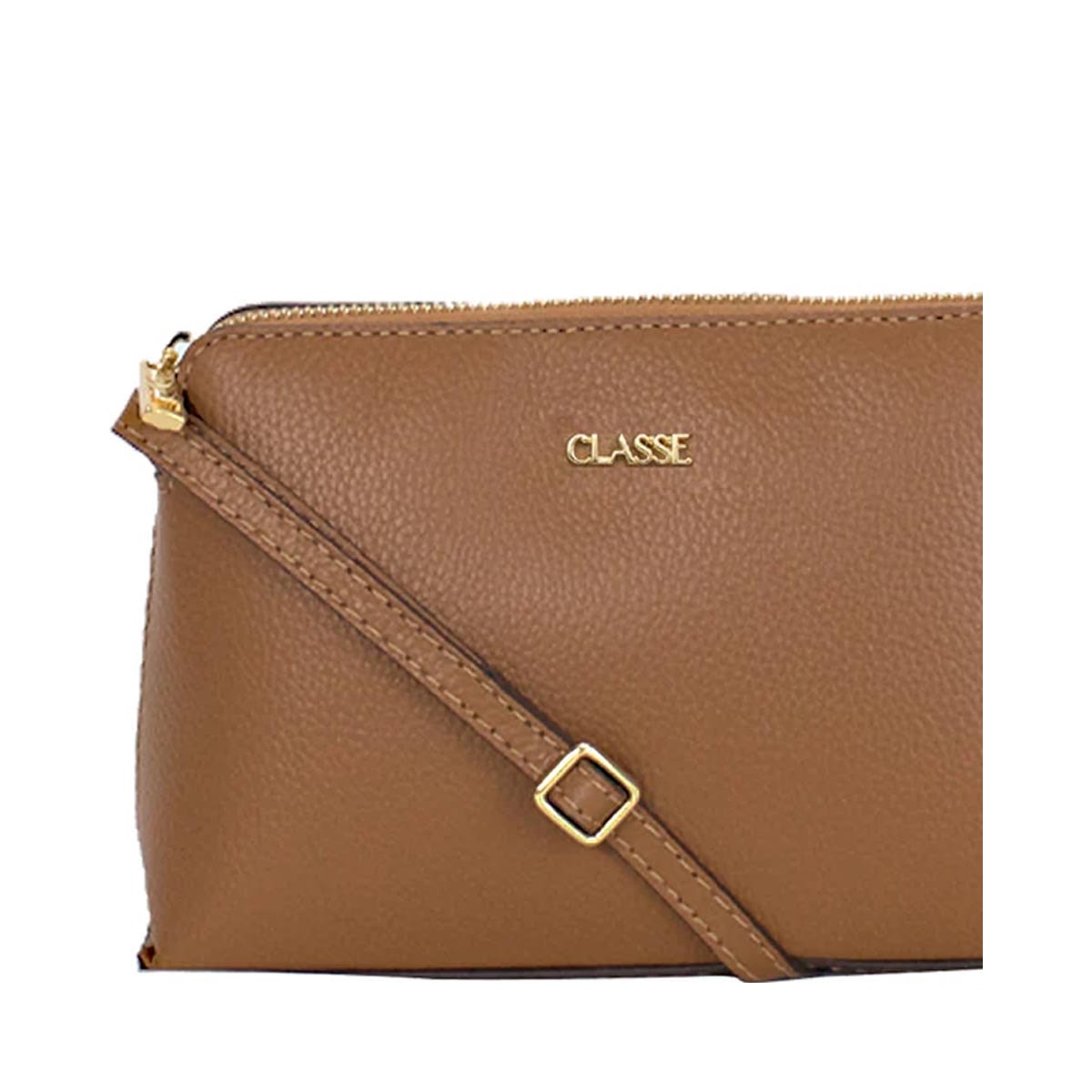 Bolsa Classe Croosbody De Couro 2136 Nocciola