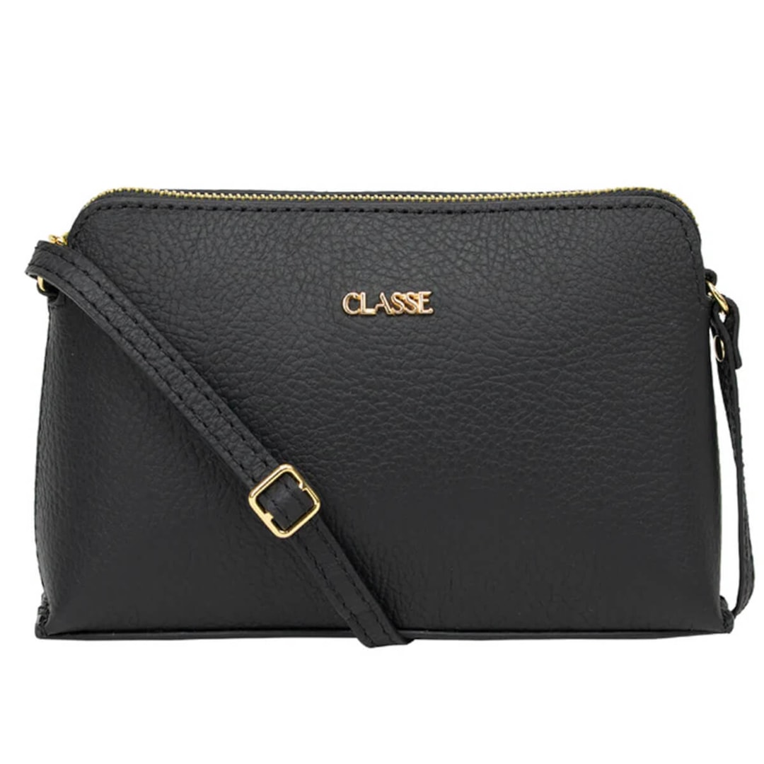 Bolsa Classe Croosbody De Couro 2136 Preto