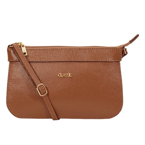 Bolsa Classe Croosbody De Couro 2150 Nocciola