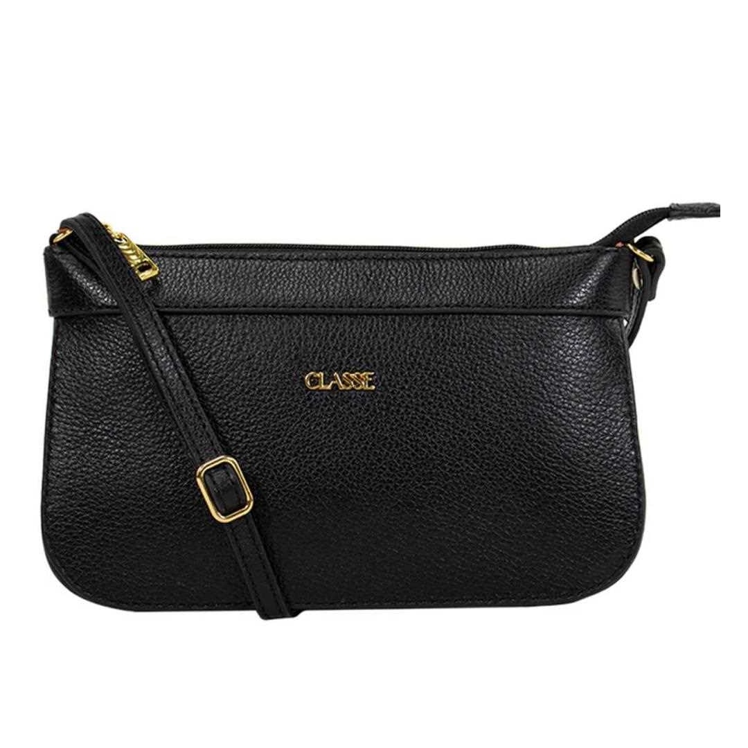 Bolsa Classe Croosbody De Couro 2150 Preto Bolsa Classe Croosbody De Couro 2150 Preto