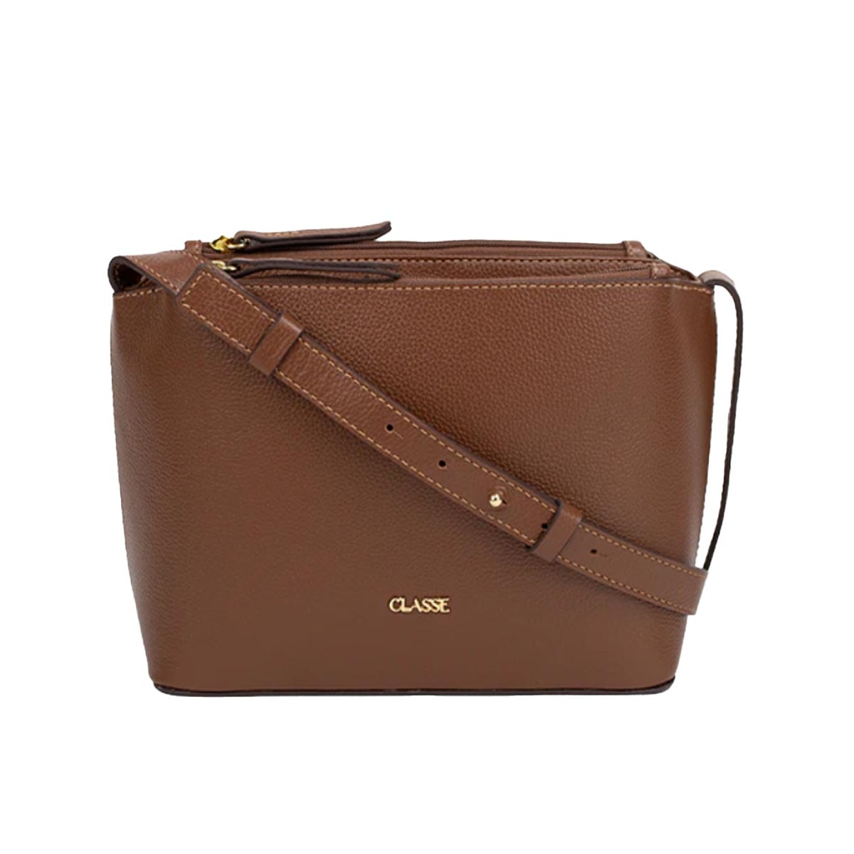 Bolsa Classe Croosbody De Couro 2633-2 Castor 38 Bolsa Classe Croosbody De Couro 2633-2 Castor 38