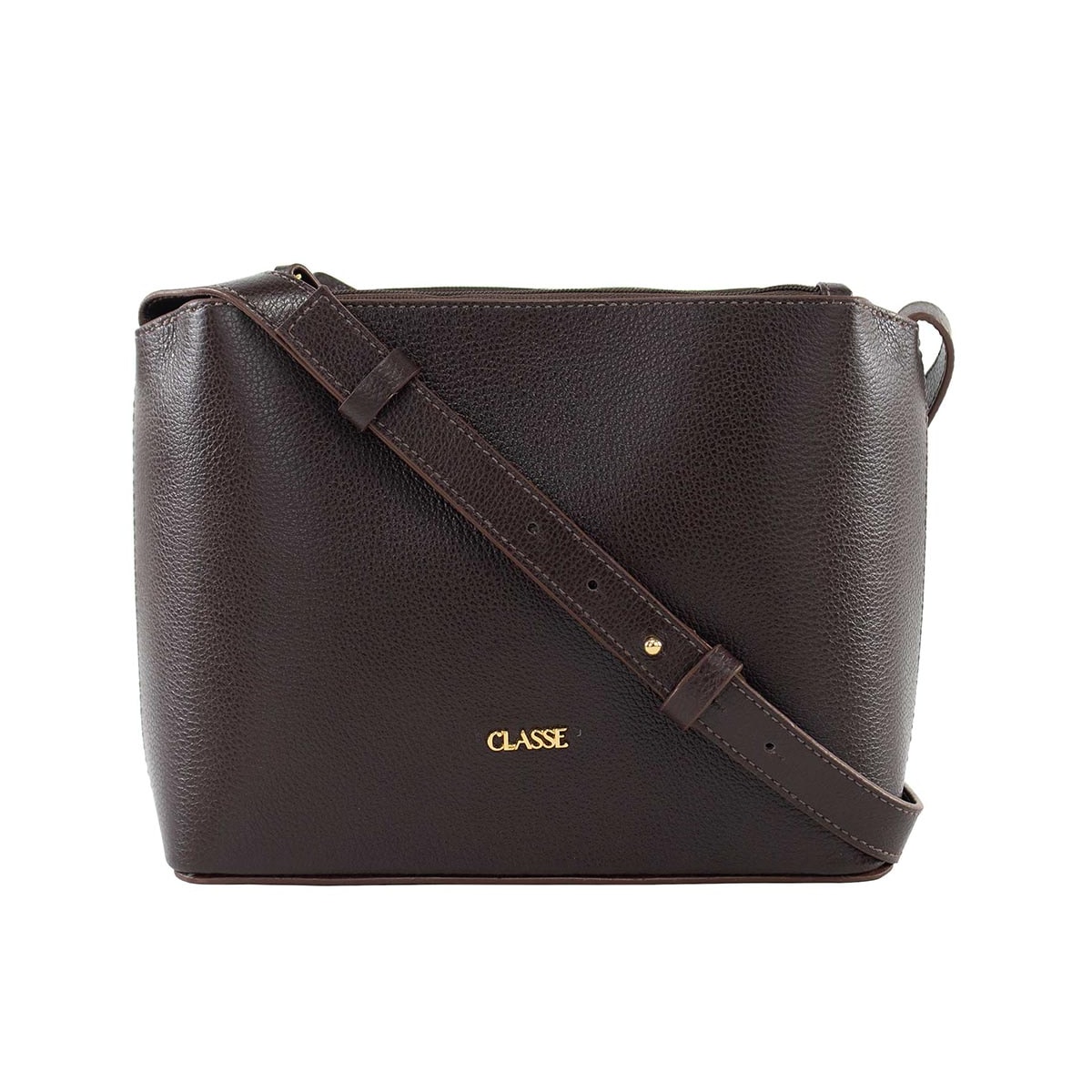 Bolsa Classe Croosbody De Couro 2633-2 Chocolate Bolsa Classe Croosbody De Couro 2633-2 Chocolate