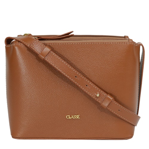 Bolsa Classe Croosbody De Couro 2633-2 Nocciola 38