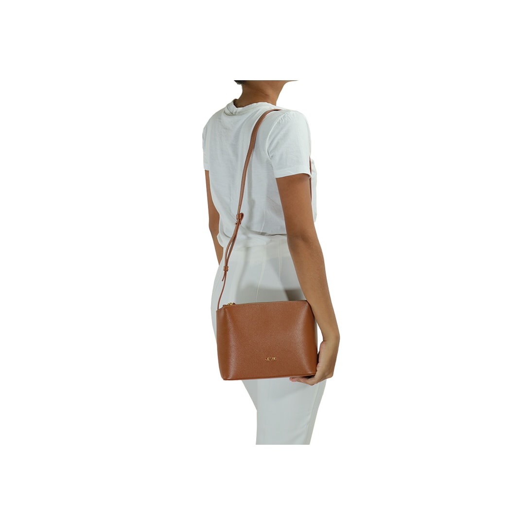 Bolsa Classe Croosbody De Couro 2633-2 Nocciola 38 Bolsa Classe Croosbody De Couro 2633-2 Nocciola 38