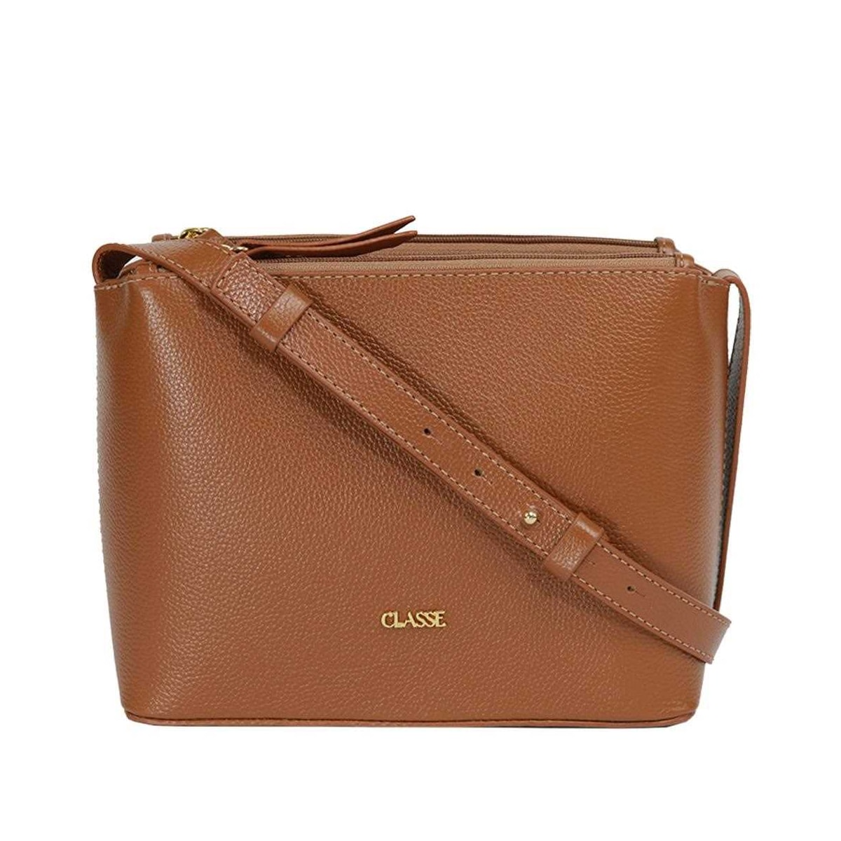 Bolsa Classe Croosbody De Couro 2633-2 Nocciola 38 Bolsa Classe Croosbody De Couro 2633-2 Nocciola 38