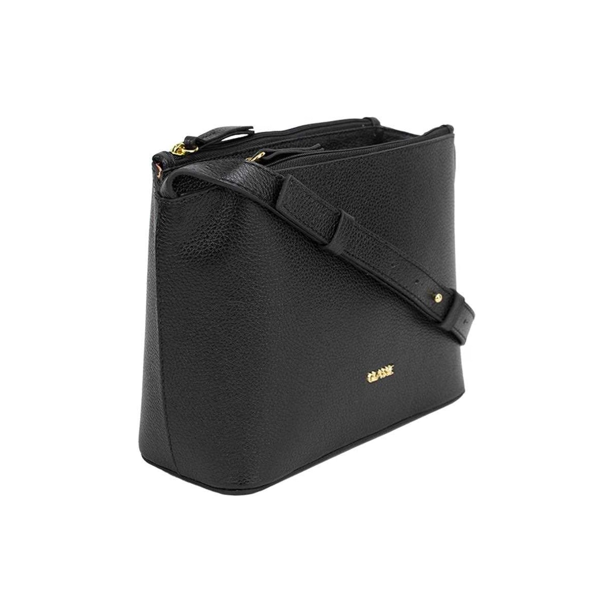 Bolsa Classe Croosbody De Couro 2633-2 Preto Bolsa Classe Croosbody De Couro 2633-2 Preto