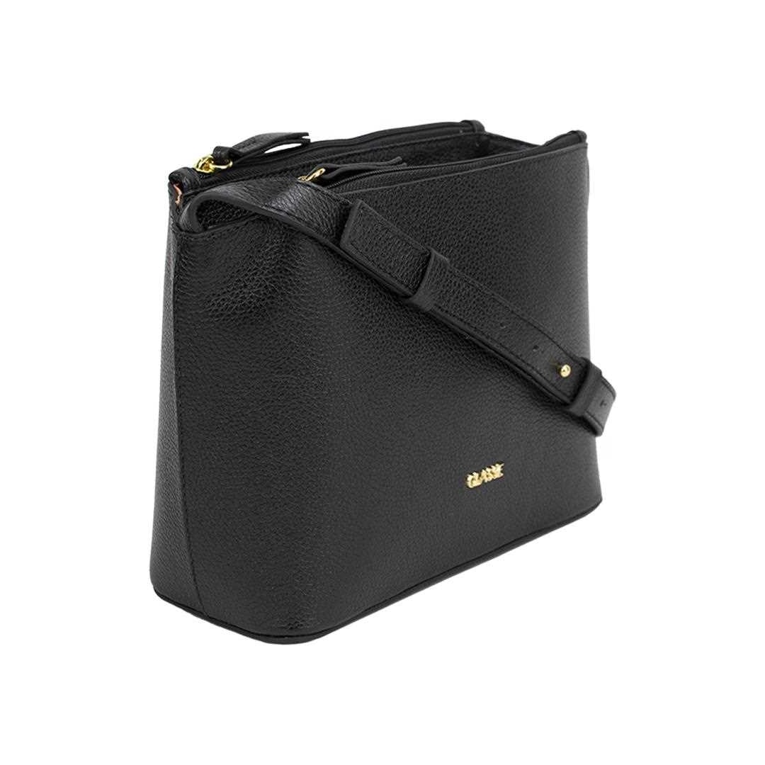 Bolsa Classe Croosbody De Couro 2633-2 Preto