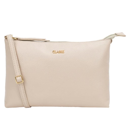 Bolsa Classe Croosbody De Couro 3151 Creme