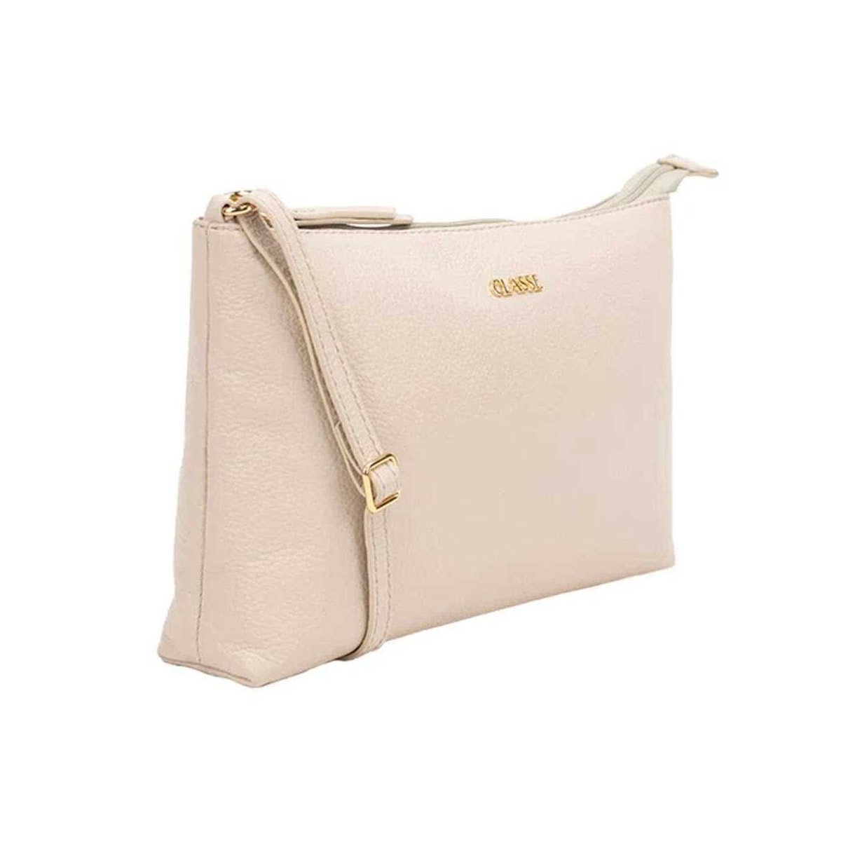Bolsa Classe Croosbody De Couro 3151 Creme Bolsa Classe Croosbody De Couro 3151 Creme