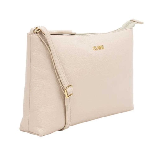 Bolsa Classe Croosbody De Couro 3151 Creme