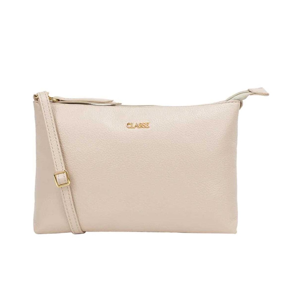 Bolsa Classe Croosbody De Couro 3151 Creme Bolsa Classe Croosbody De Couro 3151 Creme