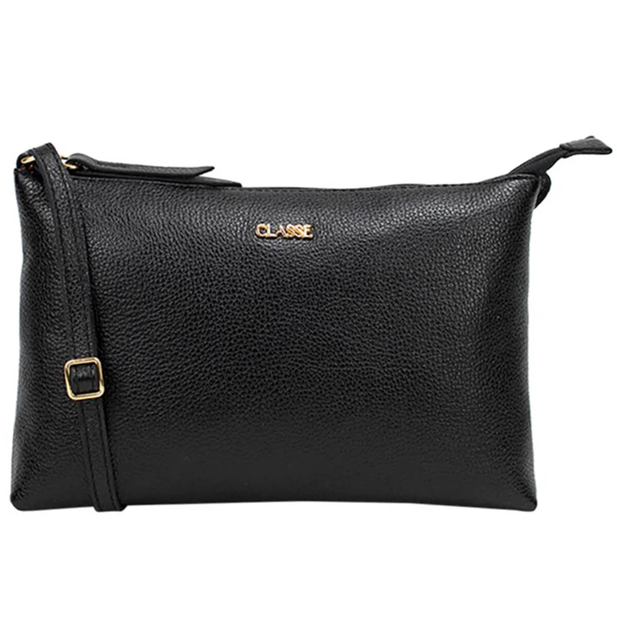 Bolsa Classe Croosbody De Couro 3151 Preto Bolsa Classe Croosbody De Couro 3151 Preto