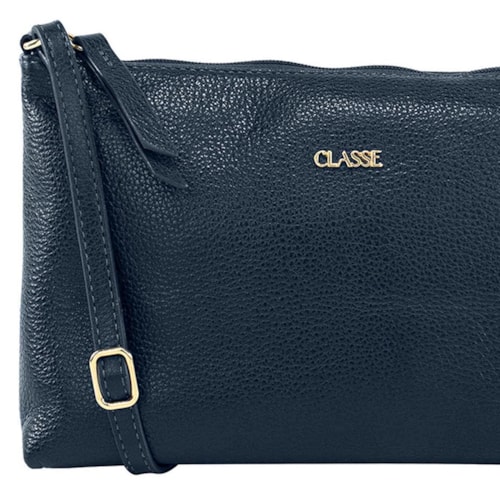 Detalhe - Bolsa Classe Croosbody De Couro 3151 Q01143 Marinho
