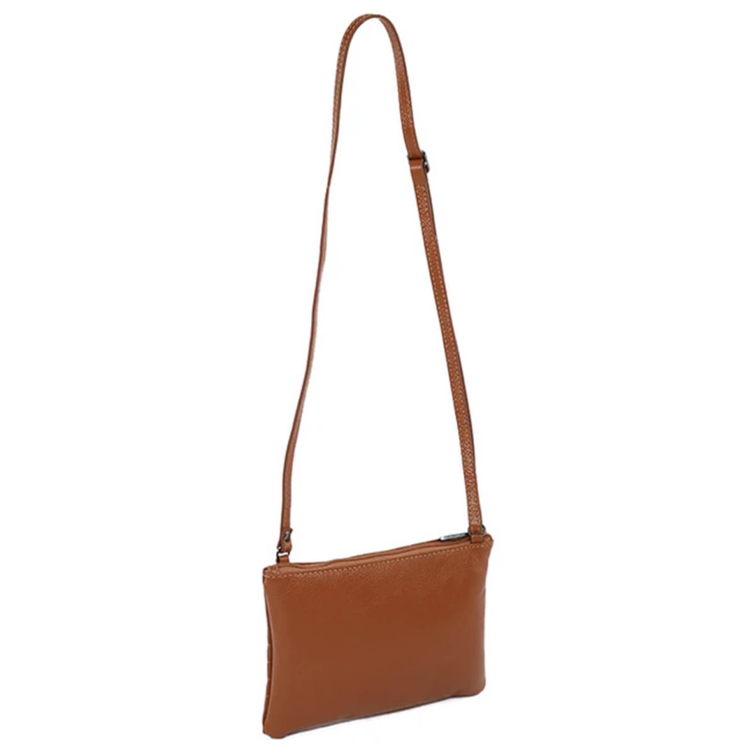 Bolsa Classe Croosbody De Couro 3249 Nocciola