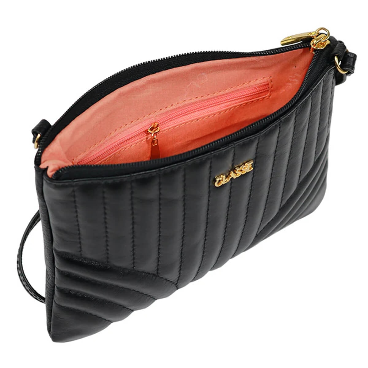 Bolsa Classe Croosbody De Couro 3249 Preto Bolsa Classe Croosbody De Couro 3249 Preto