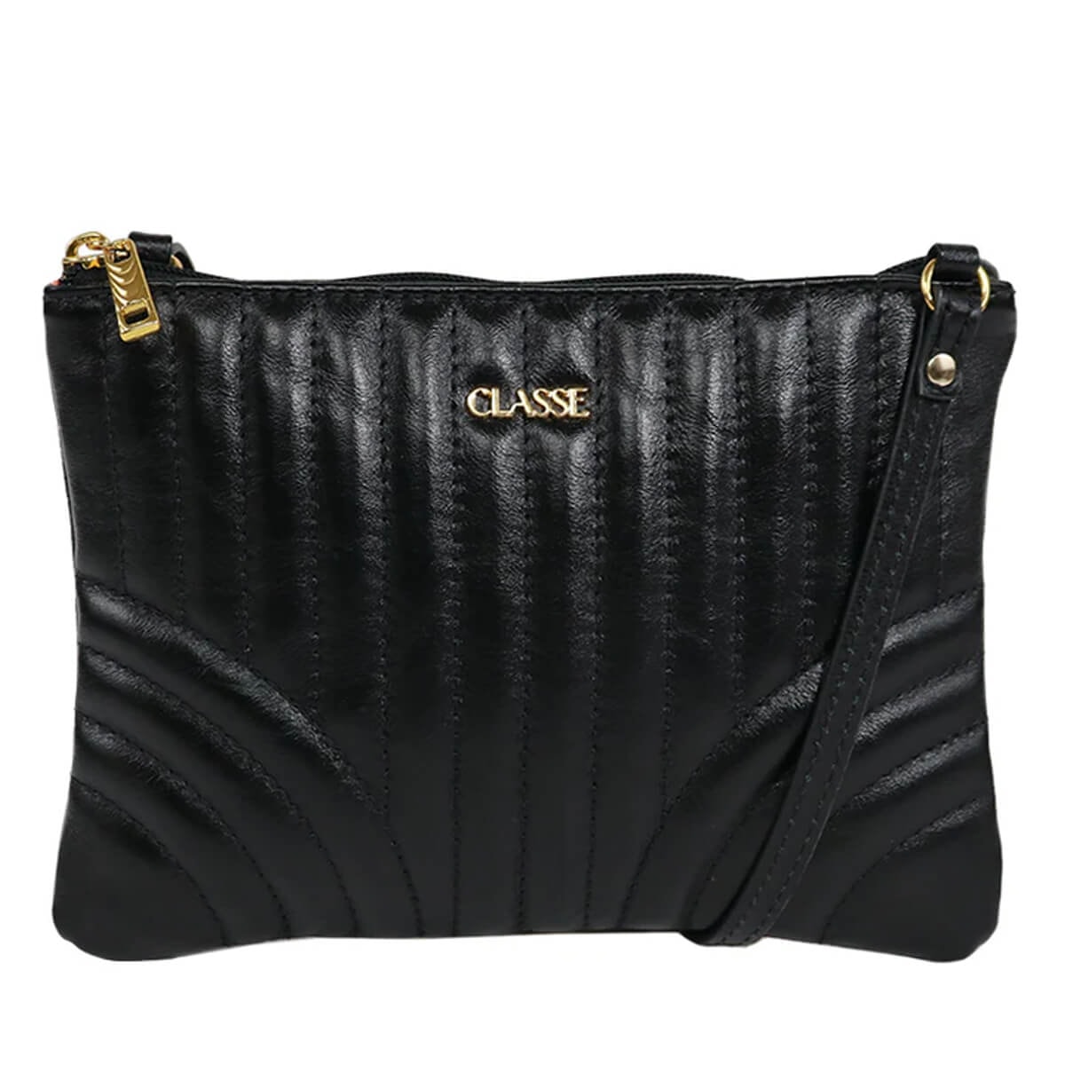 Bolsa Classe Croosbody De Couro 3249 Preto Bolsa Classe Croosbody De Couro 3249 Preto