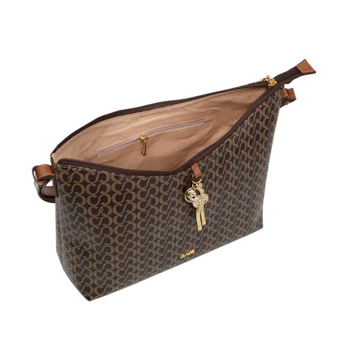 Bolsa Classe Croosbody De Couro 3261 Marrom Bolsa Classe Croosbody De Couro 3261 Marrom