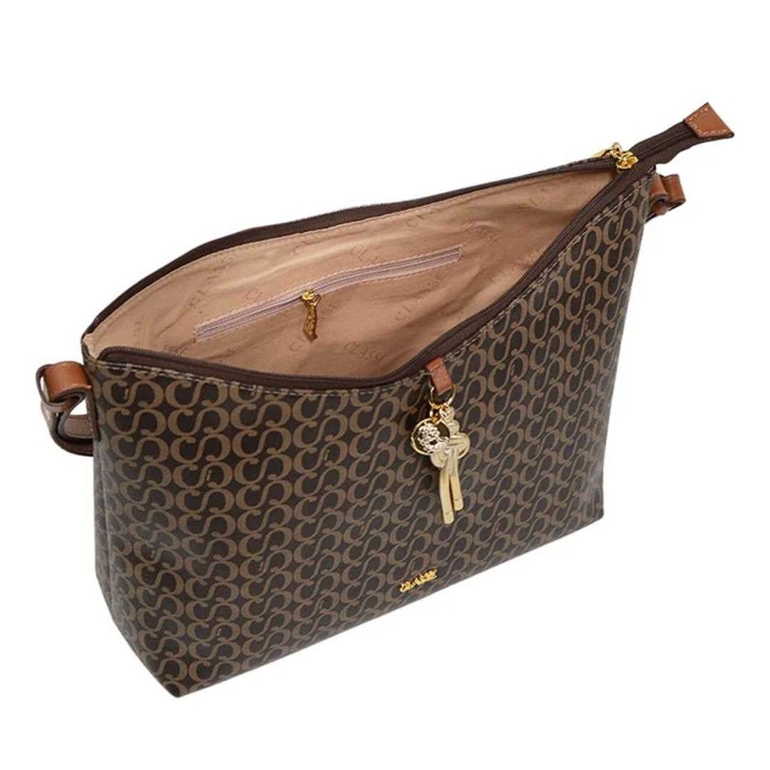 Bolsa Classe Croosbody De Couro 3261 Marrom Bolsa Classe Croosbody De Couro 3261 Marrom