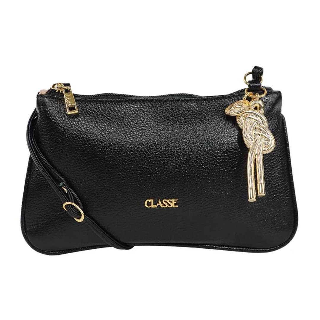 Bolsa Classe Croosbody De Couro 3262 Preto